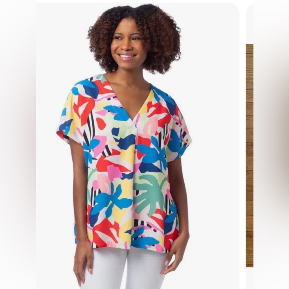 EUC Crosby by Mollie Burch M Martha Tunic in Delray Summer Bright